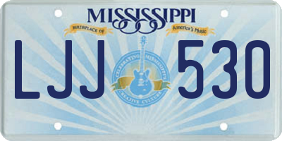 MS license plate LJJ530