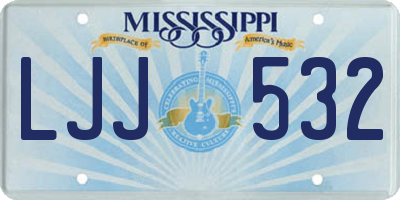 MS license plate LJJ532