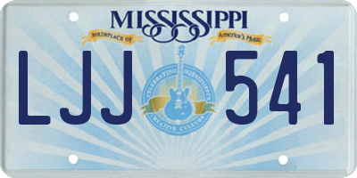 MS license plate LJJ541