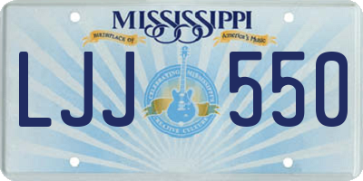 MS license plate LJJ550