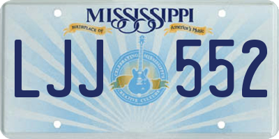MS license plate LJJ552