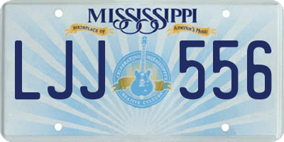 MS license plate LJJ556