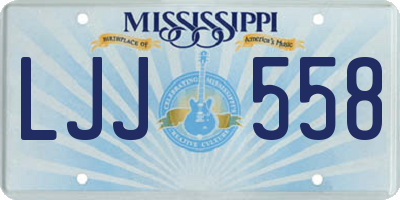 MS license plate LJJ558