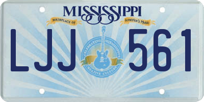 MS license plate LJJ561