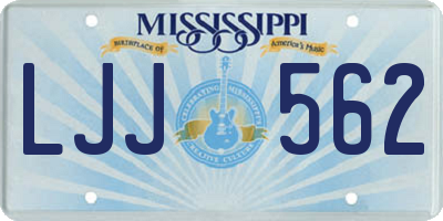 MS license plate LJJ562