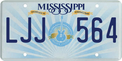 MS license plate LJJ564