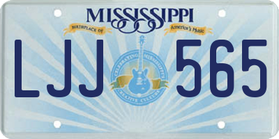 MS license plate LJJ565