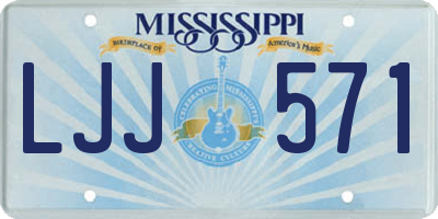 MS license plate LJJ571