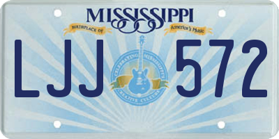 MS license plate LJJ572