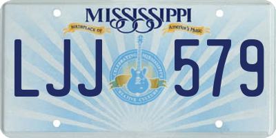 MS license plate LJJ579