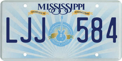 MS license plate LJJ584