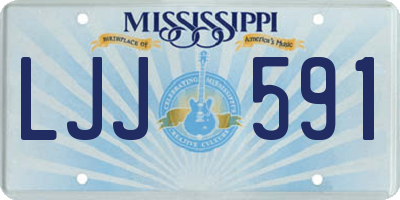 MS license plate LJJ591