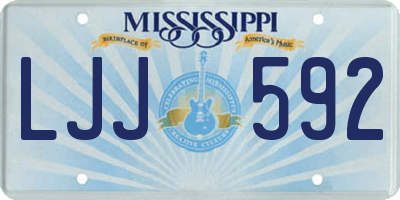 MS license plate LJJ592