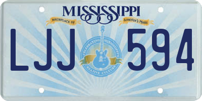 MS license plate LJJ594