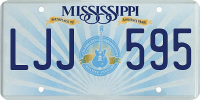 MS license plate LJJ595