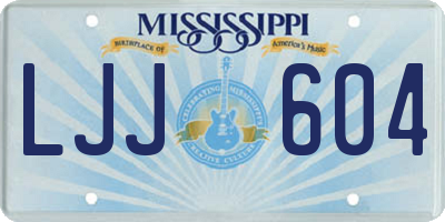 MS license plate LJJ604