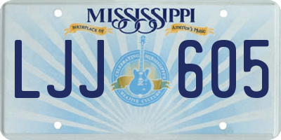 MS license plate LJJ605