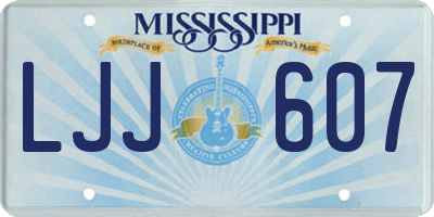 MS license plate LJJ607