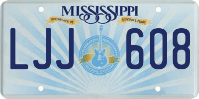 MS license plate LJJ608