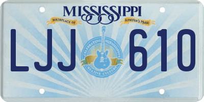 MS license plate LJJ610