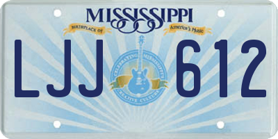 MS license plate LJJ612