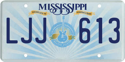 MS license plate LJJ613
