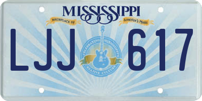 MS license plate LJJ617
