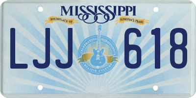 MS license plate LJJ618