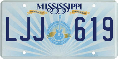 MS license plate LJJ619