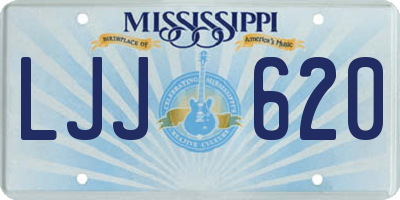MS license plate LJJ620