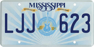 MS license plate LJJ623