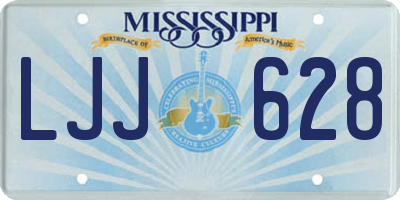 MS license plate LJJ628