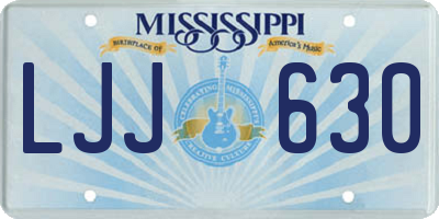 MS license plate LJJ630