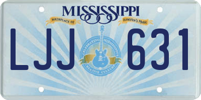 MS license plate LJJ631