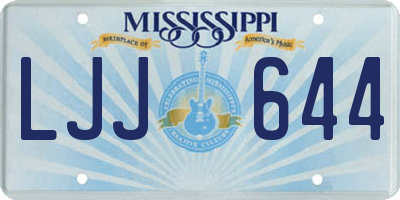 MS license plate LJJ644