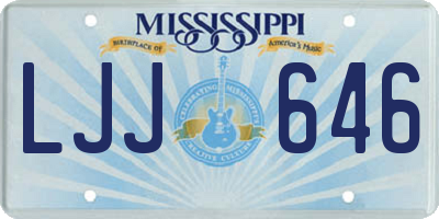 MS license plate LJJ646