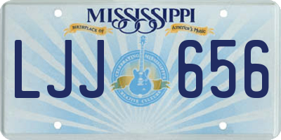 MS license plate LJJ656