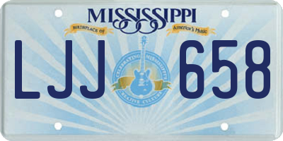 MS license plate LJJ658