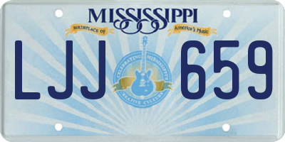 MS license plate LJJ659