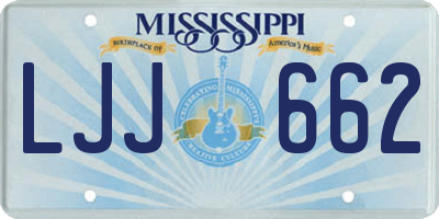 MS license plate LJJ662