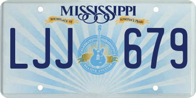 MS license plate LJJ679