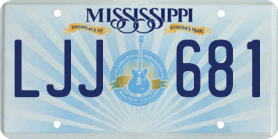 MS license plate LJJ681