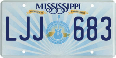 MS license plate LJJ683