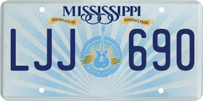MS license plate LJJ690