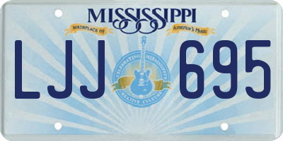 MS license plate LJJ695