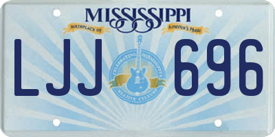 MS license plate LJJ696