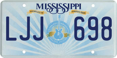 MS license plate LJJ698