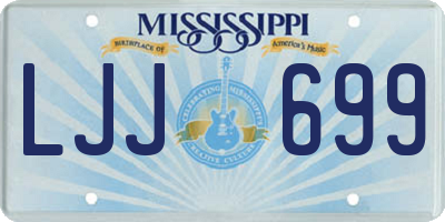 MS license plate LJJ699