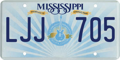 MS license plate LJJ705