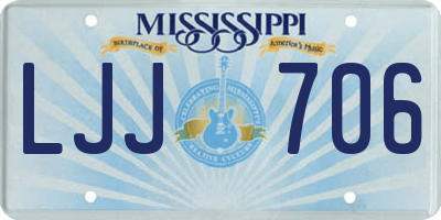 MS license plate LJJ706